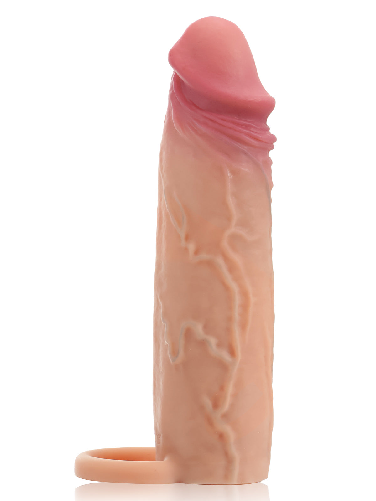 Kimi 7.4” x 1.8” Flesh Sliding Skin Vibrating Penis Extension