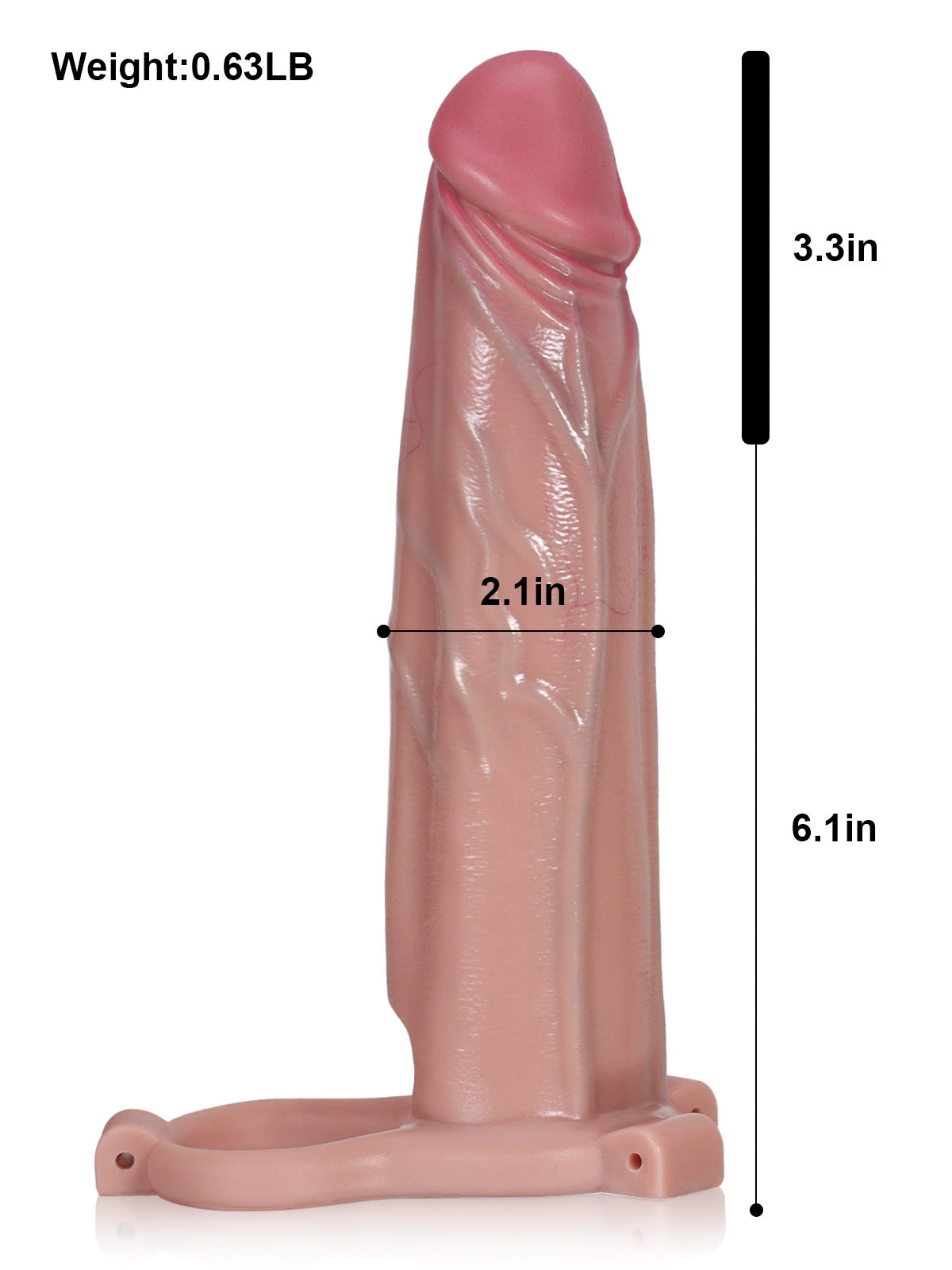 Alfie 9.4” x 2” Wearable Realistic Huge Extender Cock Sleeve