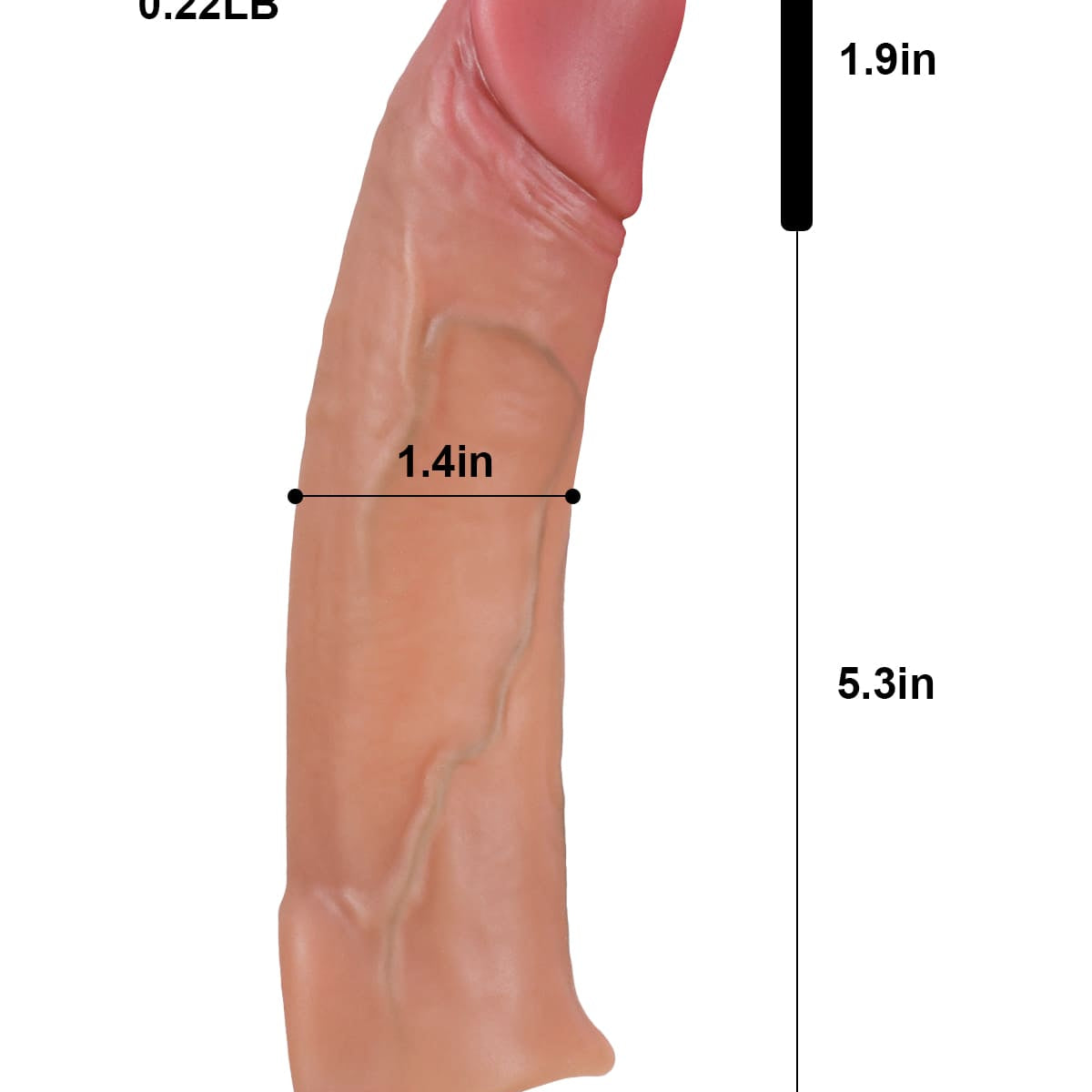 Archie 8” x 1.5” Realistic Vibrating Penis Extension Sleeve