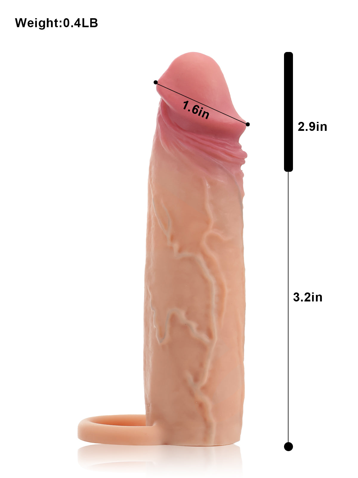 James 6.1” x 1.6” Flesh Sliding Skin Vibrating Cock Sleeve
