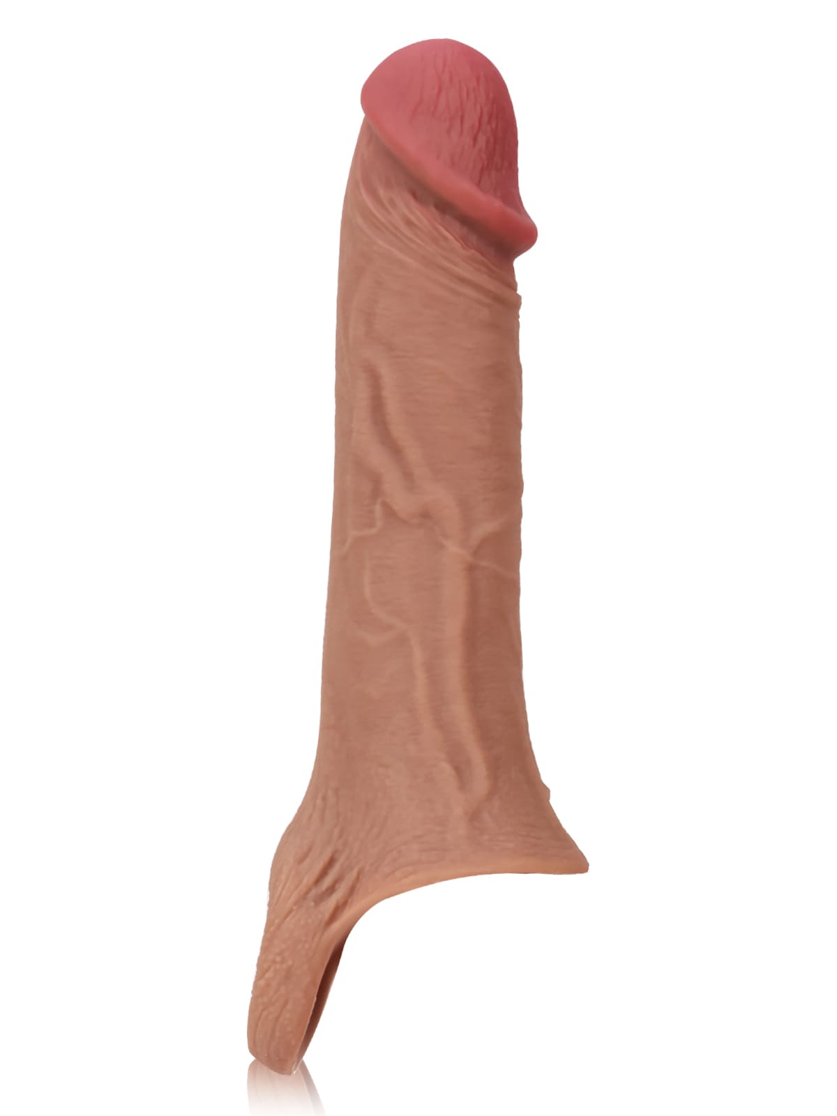 David 8" x 2" Brown Realistic Open Ended Penis Sleeves