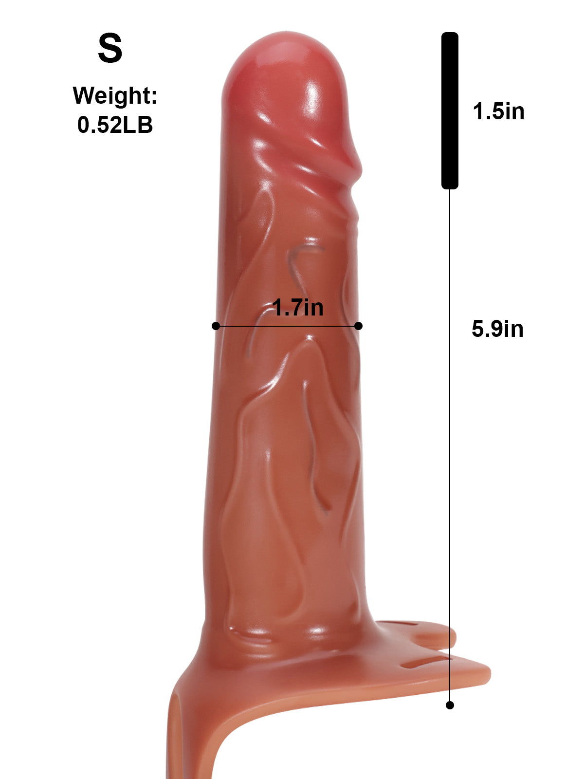 Adam 7.4” x 1.7” Wearable Sliding Skin Penis Sleeve For ED Extender S/M/L Size
